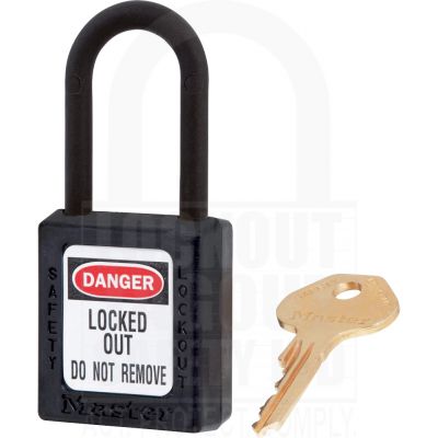 Master Lock 406 Non Conductive Safety Padlock Black